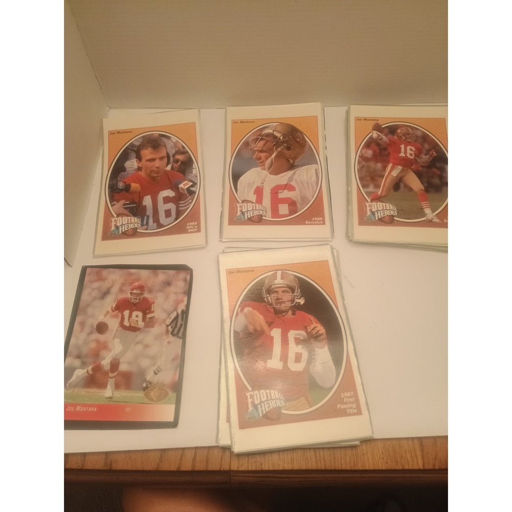 Lot Of 14 Vintage 1987-1990 Joe Montana Football Collection Cards
